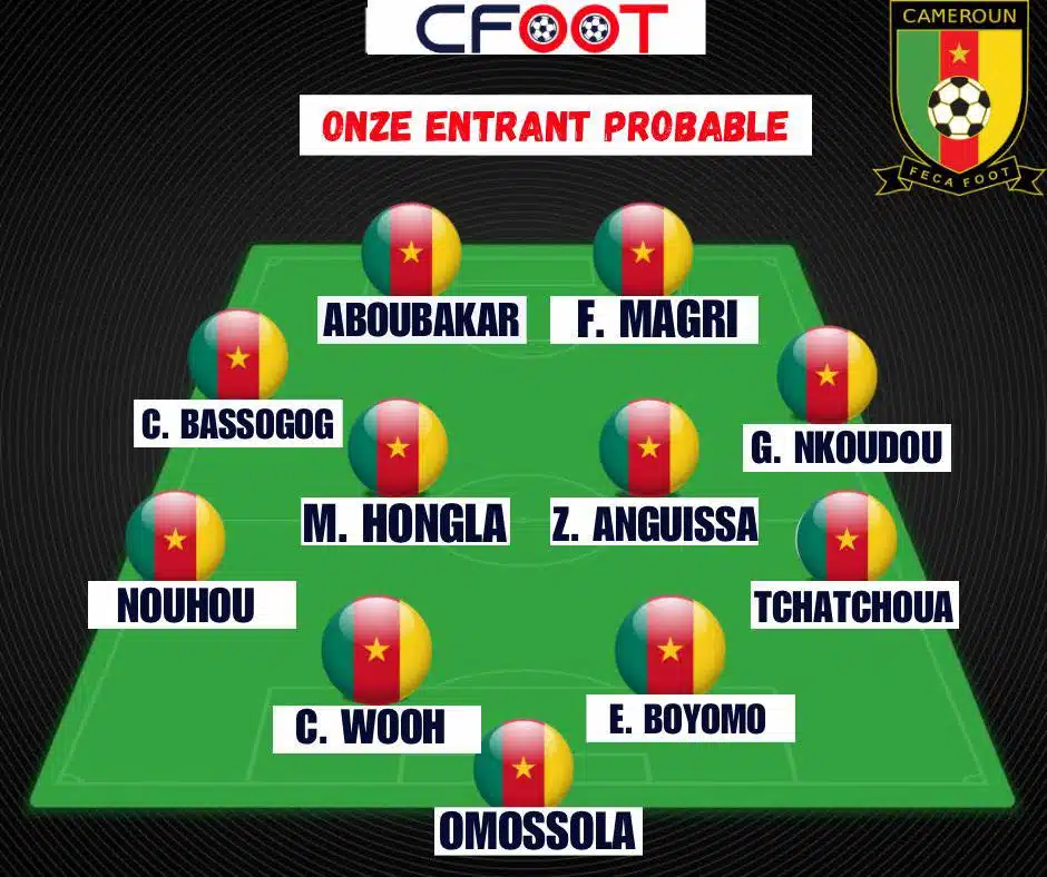 CAMEROUN -ZIMBABWE A YAOUNDE LE 11 ENTRANTS PRESENTIS 